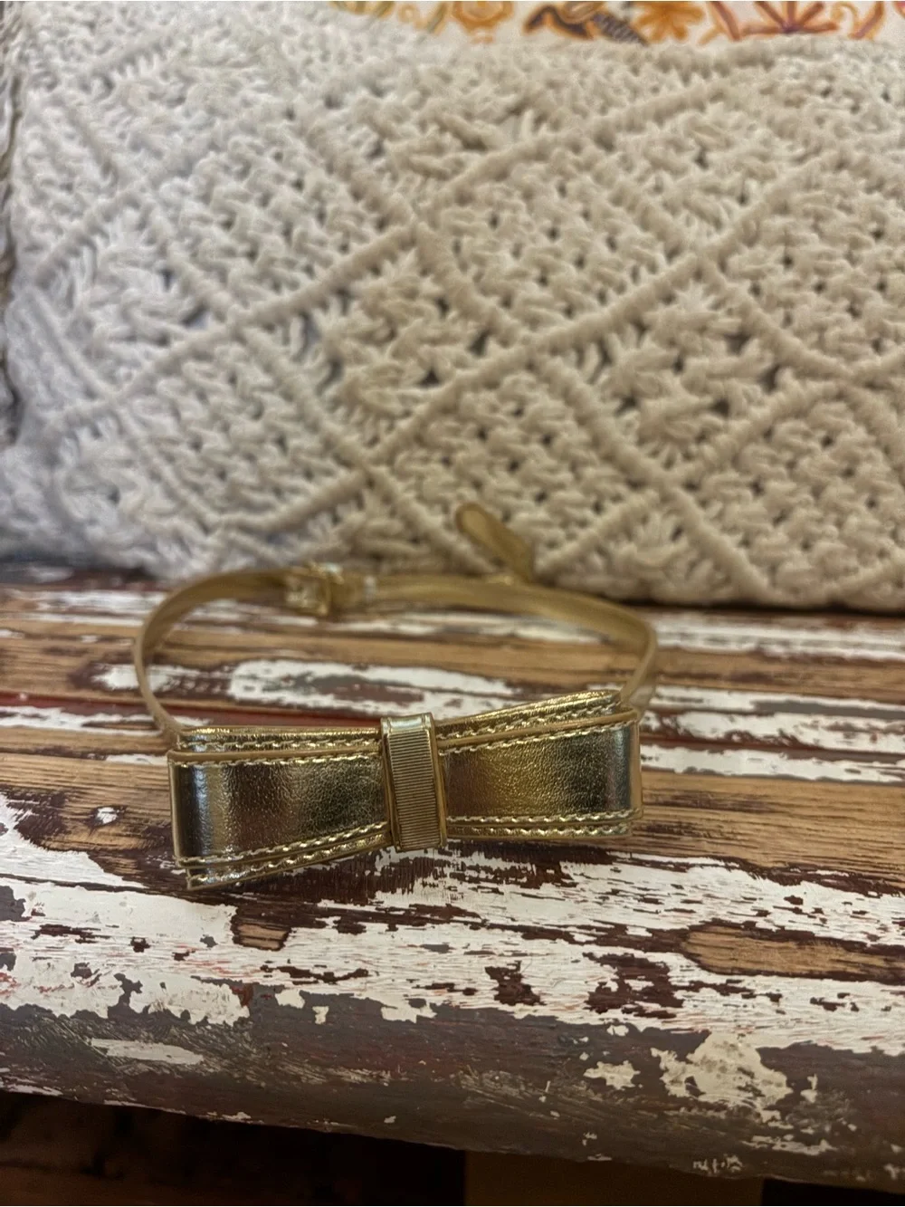Gold Bow belt Xs